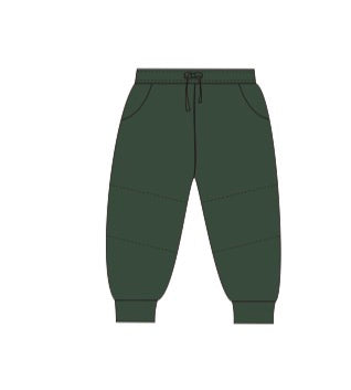 Dark Green Kids Relax fit  joggers (presale)