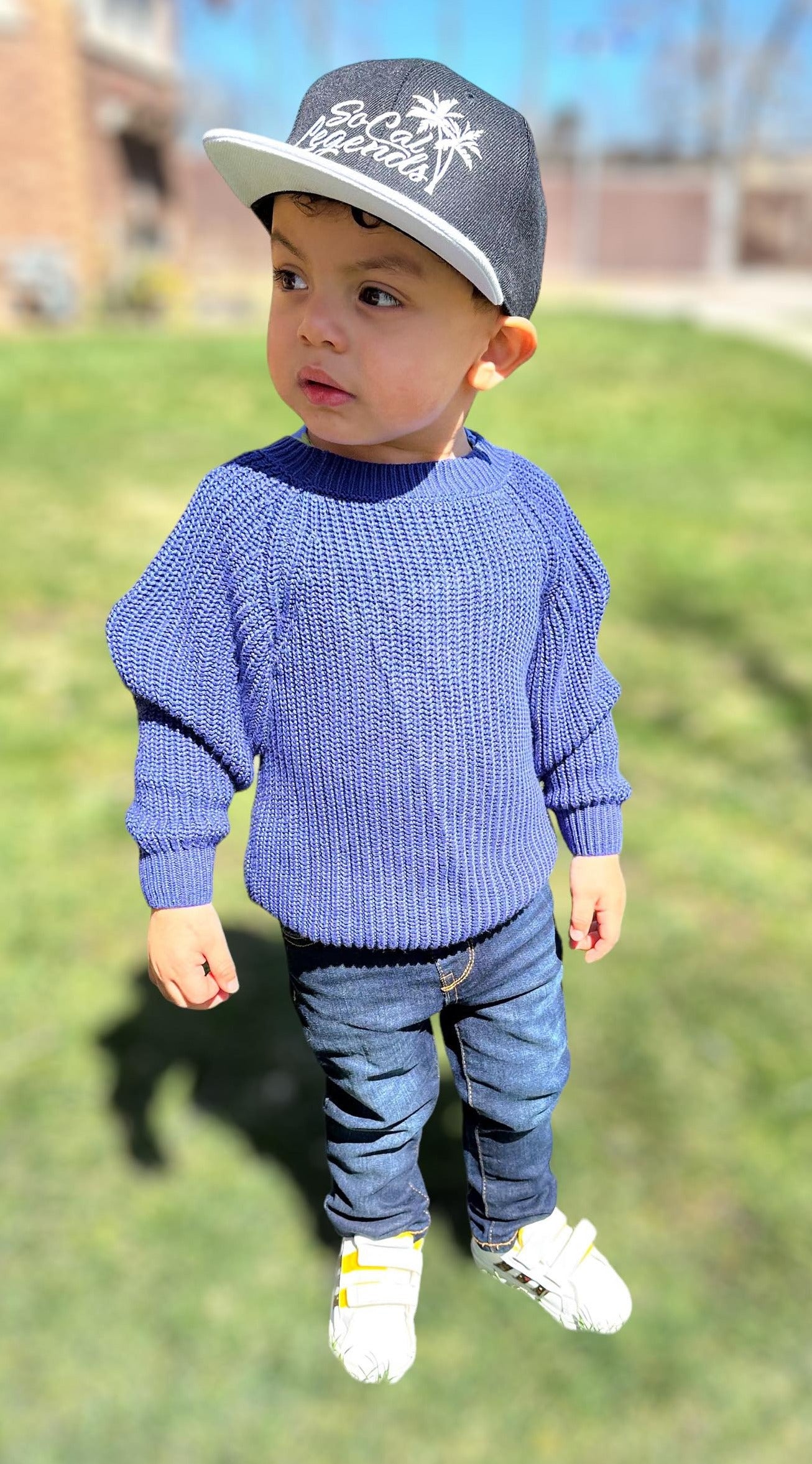 Cozy Lightweight Kids Sweater (Blue)