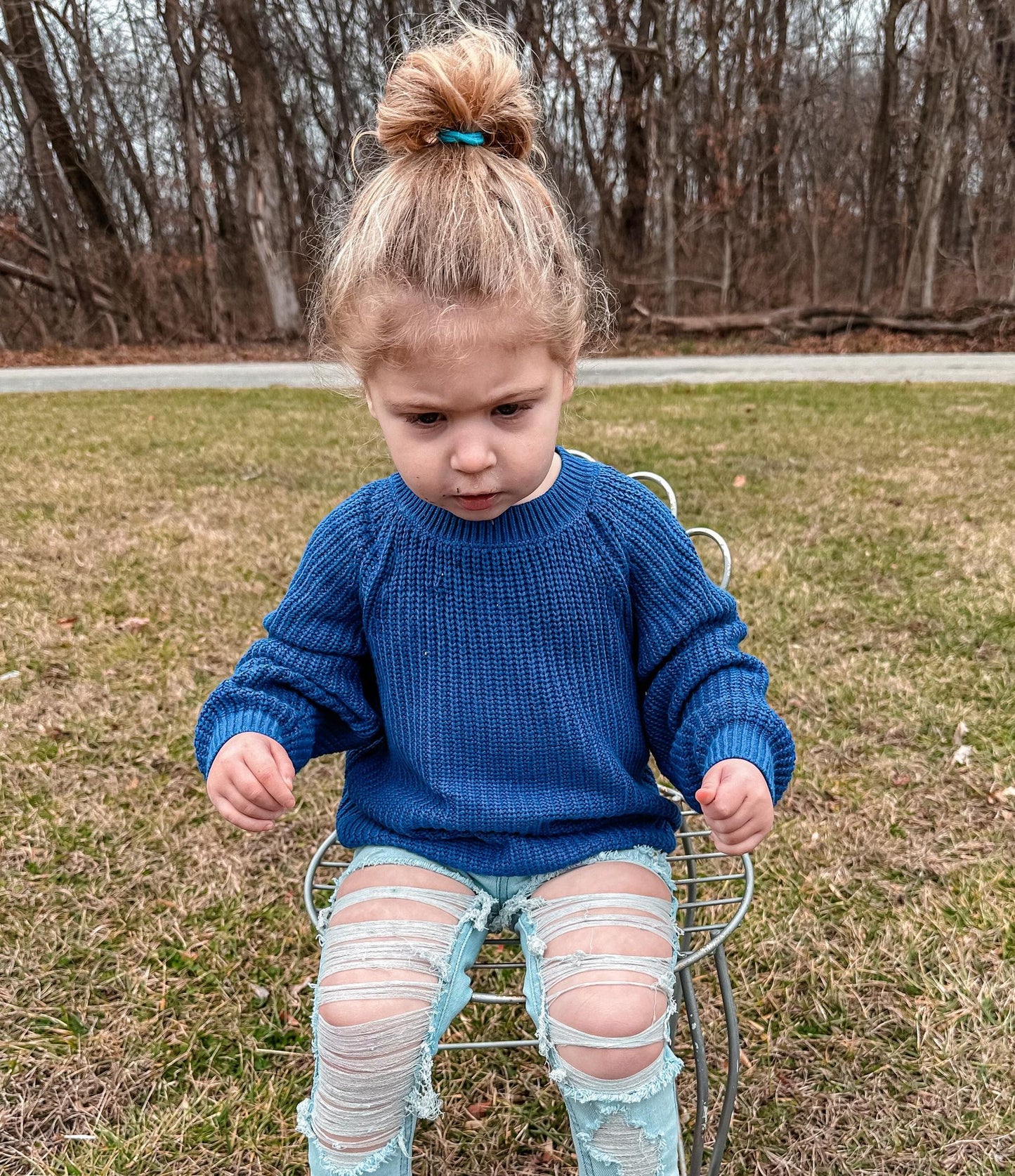 Cozy Lightweight Kids Sweater (Blue)