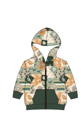 Dinosaurs full zip hoodie (presale)