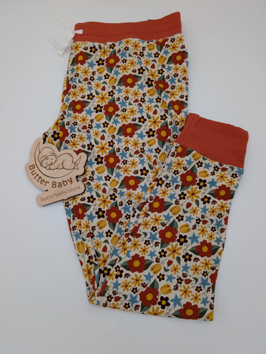 Harvest Blooms Ribbed Women's Joggers