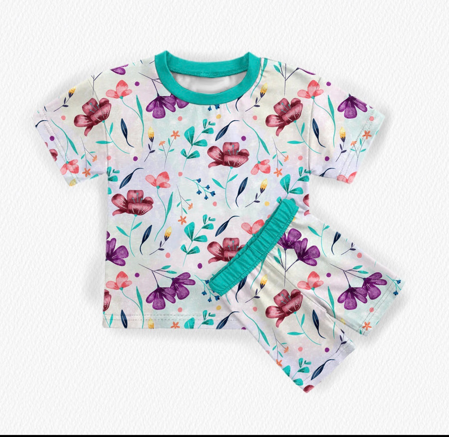 Floral Fun 2pc short set