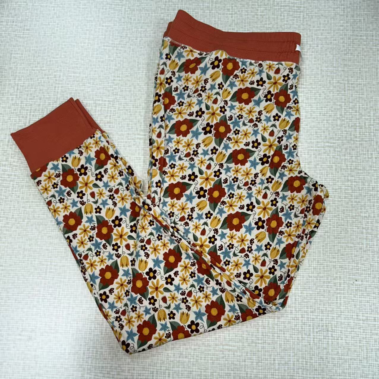 Harvest Blooms Ribbed Women's Joggers