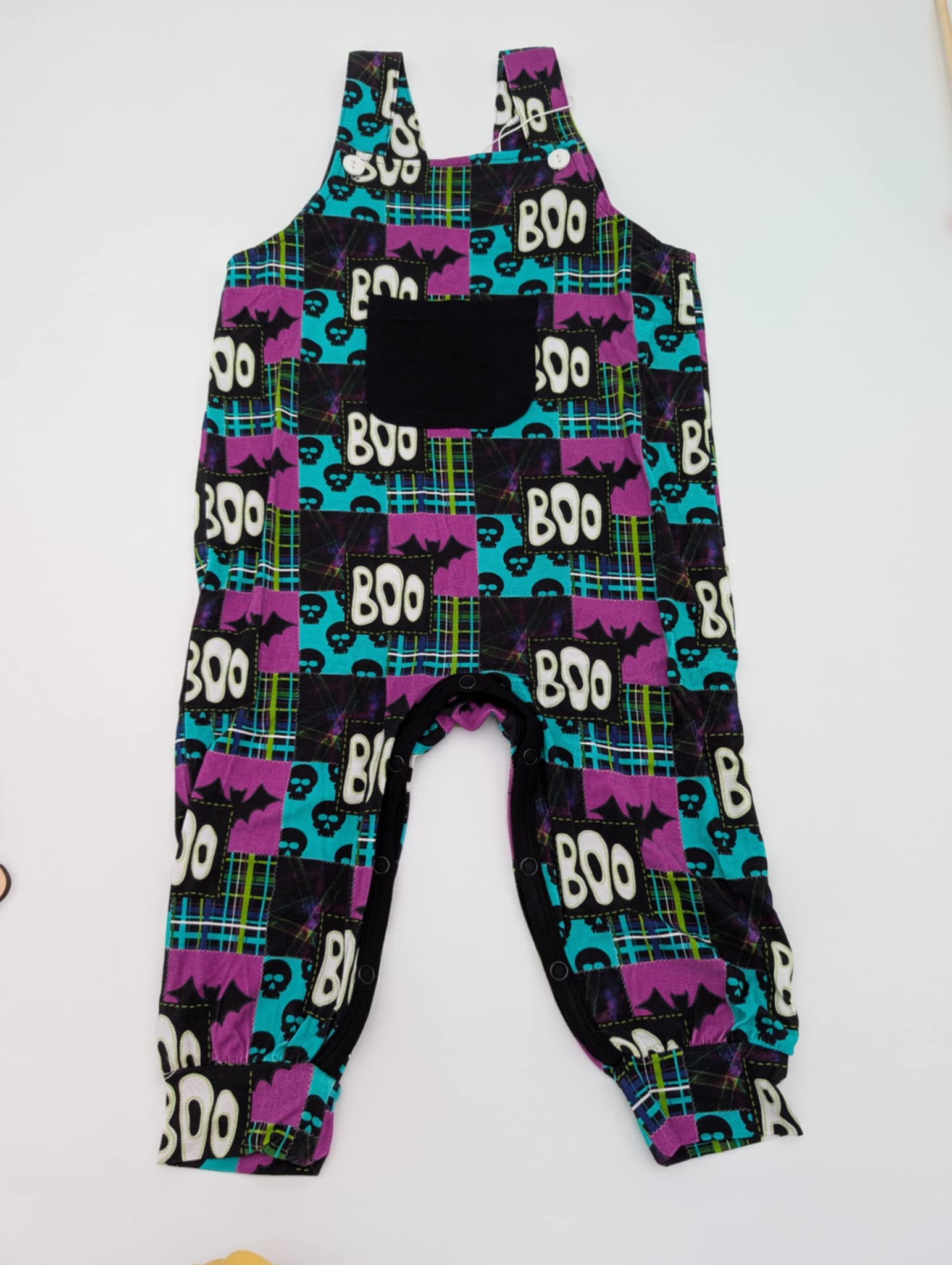 Boo Crew Patchwork Overalls