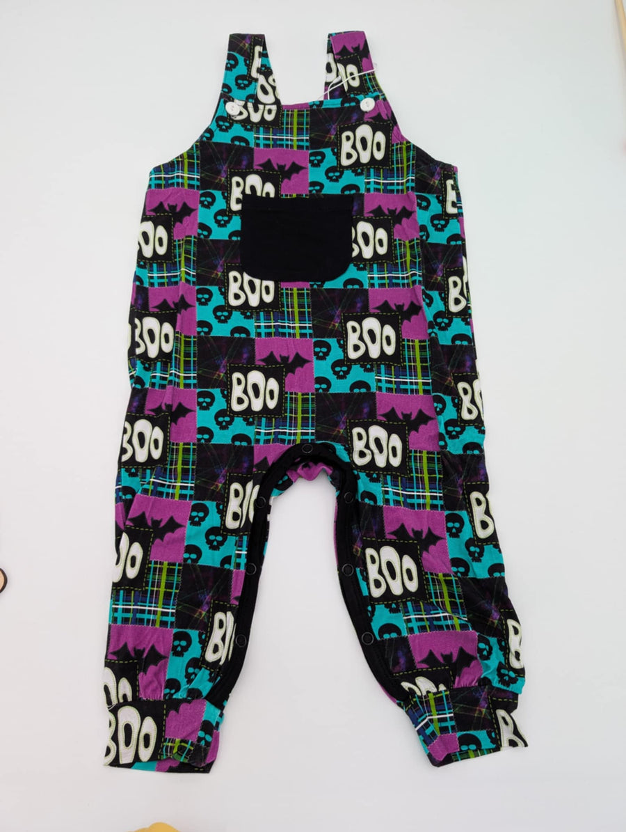Boo Crew Patchwork Overalls