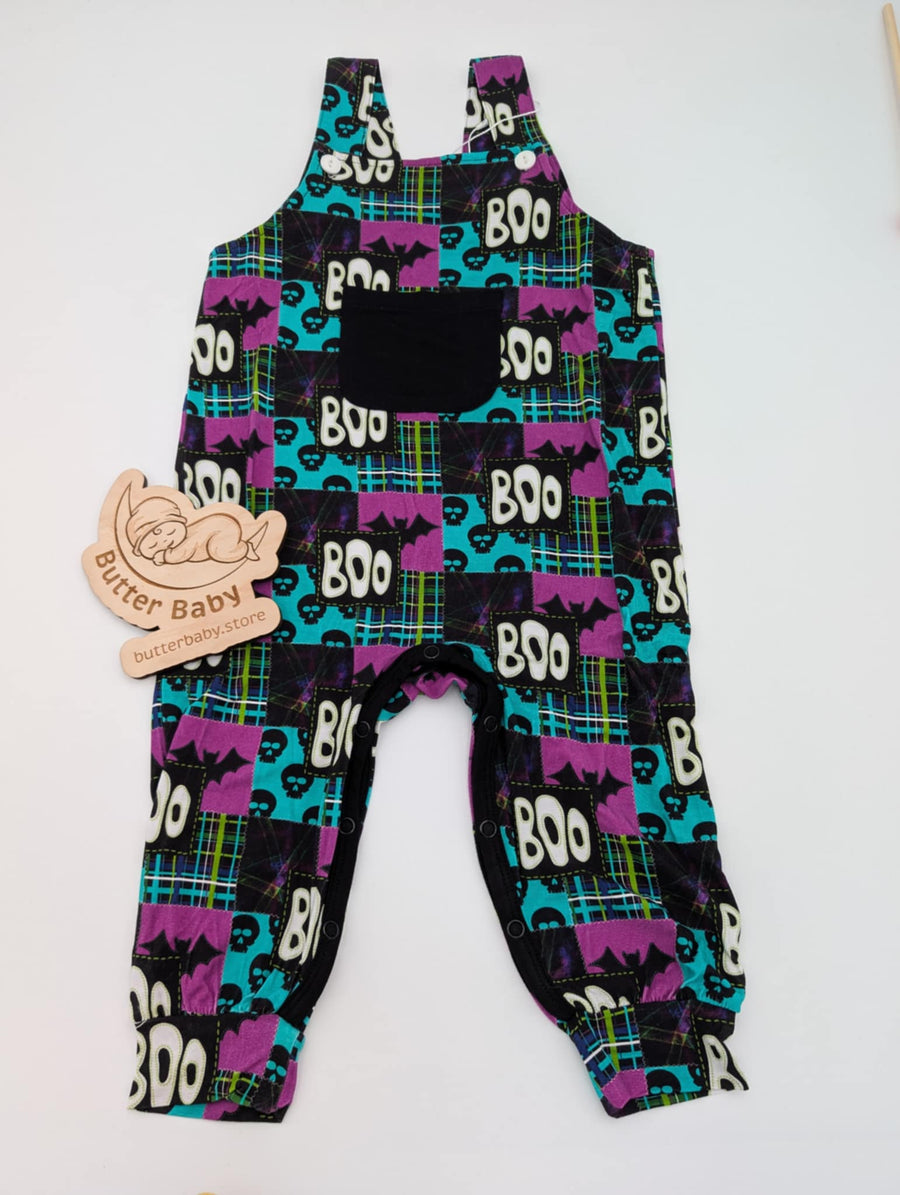Boo Crew Patchwork Overalls