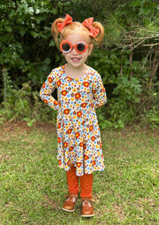 Harvest bloom dress and ribbed leggings bundle