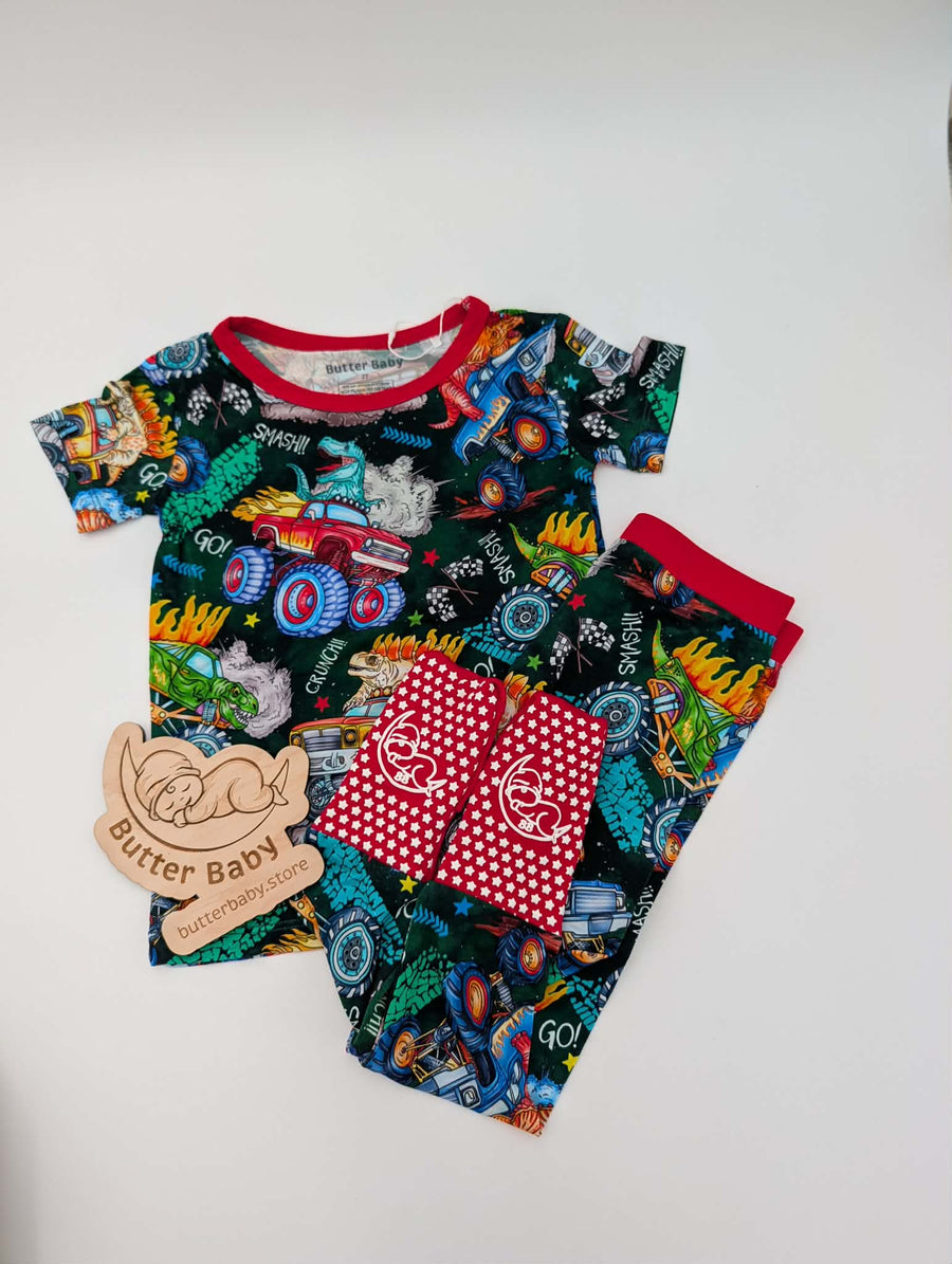 Dino Trucks 2pc short sleeve and pants set