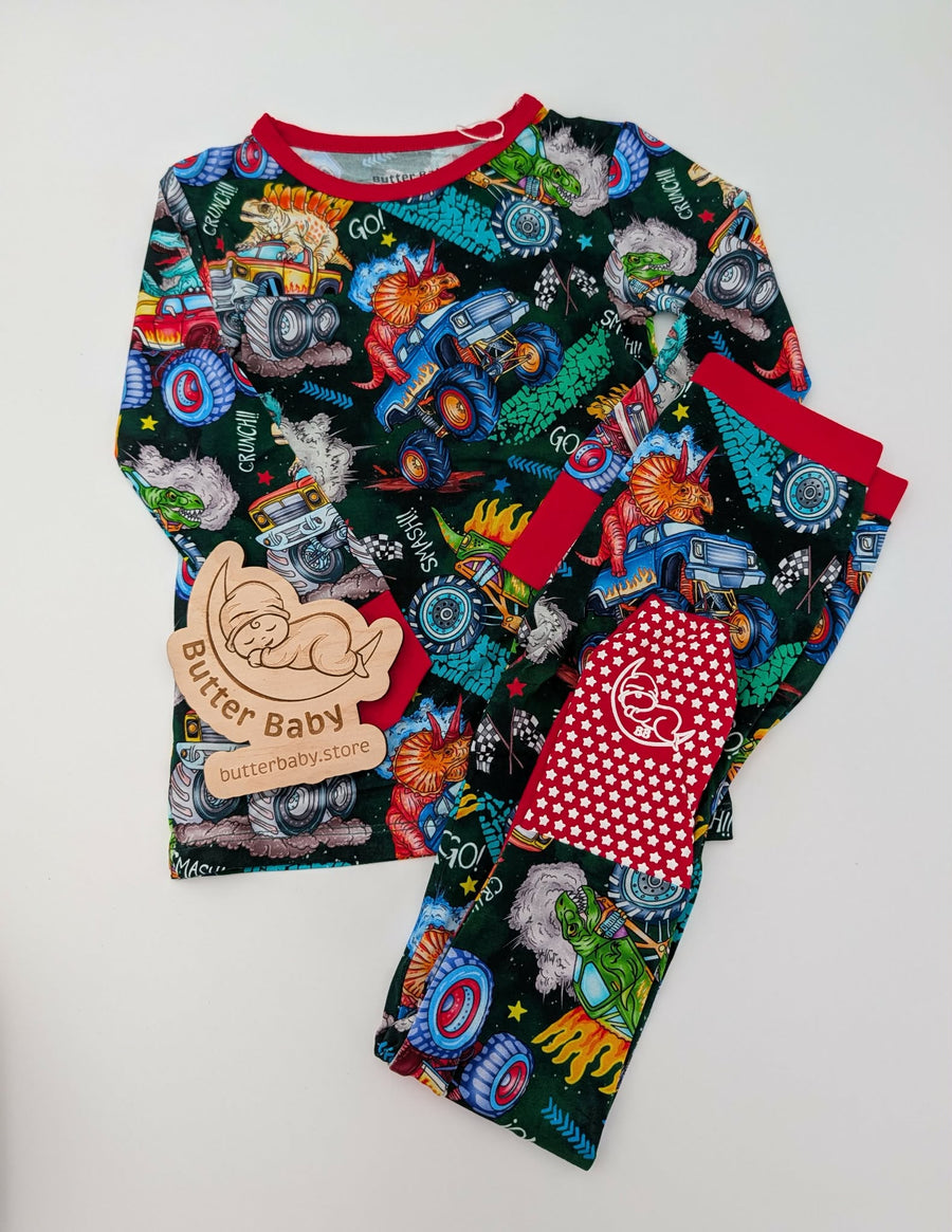 Dino Trucks 2pc long sleeve and pants set