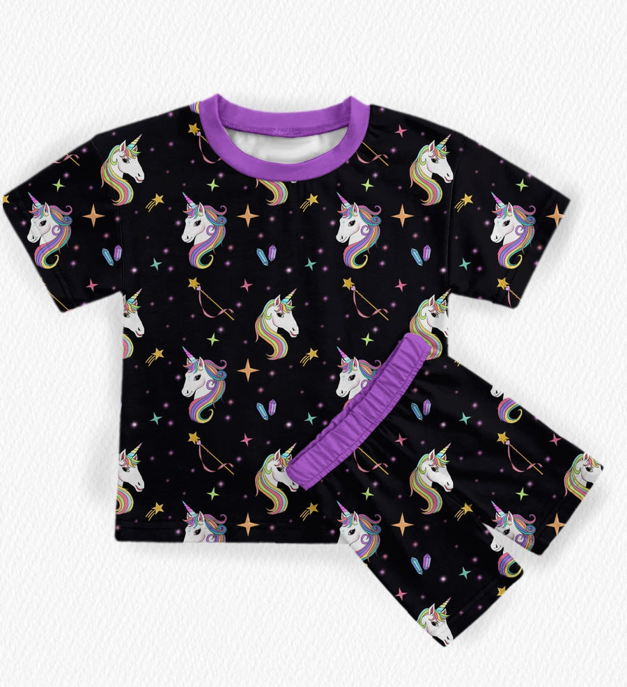 Hazels Celestial Unicorns 2pc short set