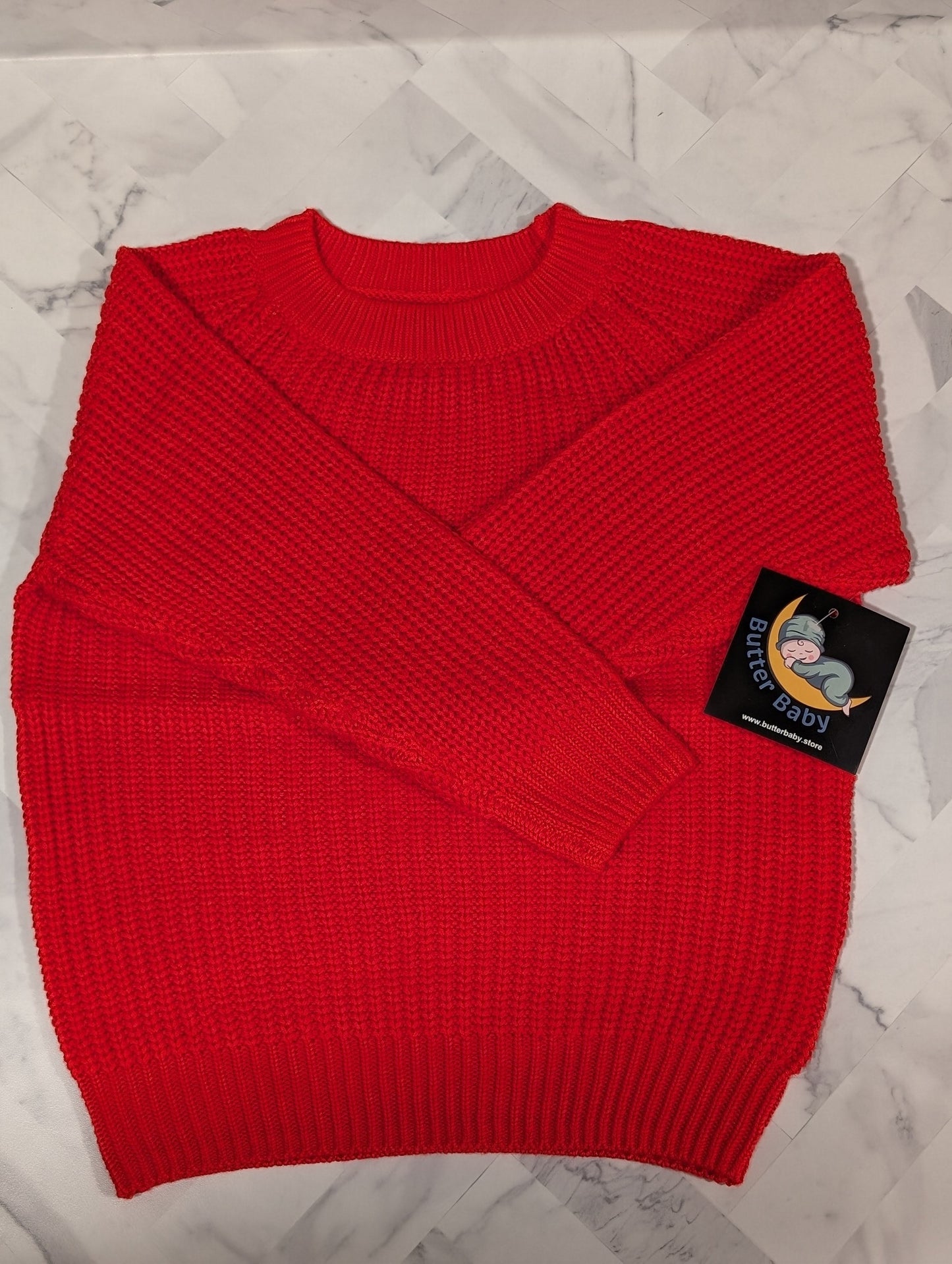 Cozy Kids Lightweight Sweater (Red)