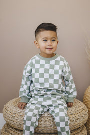 Organic Cotton Checkered Jogger Set - more colors