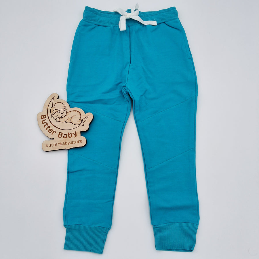 Rumble in the Jungle Solid Teal Kids joggers