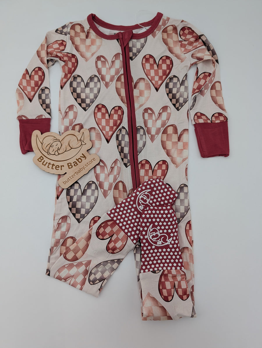 Heart in Check Zippy