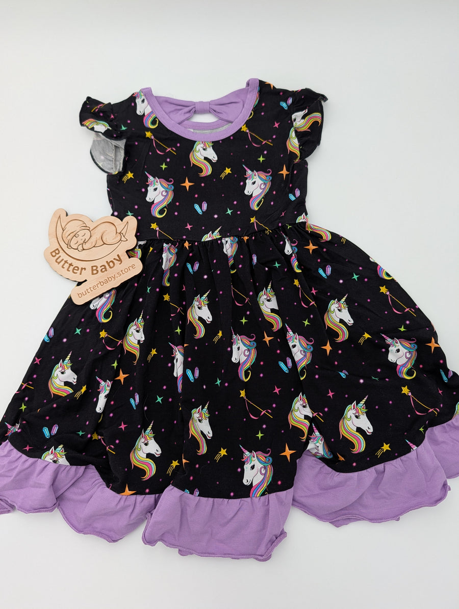 Hazels Celestial Unicorns Bow Back twirl