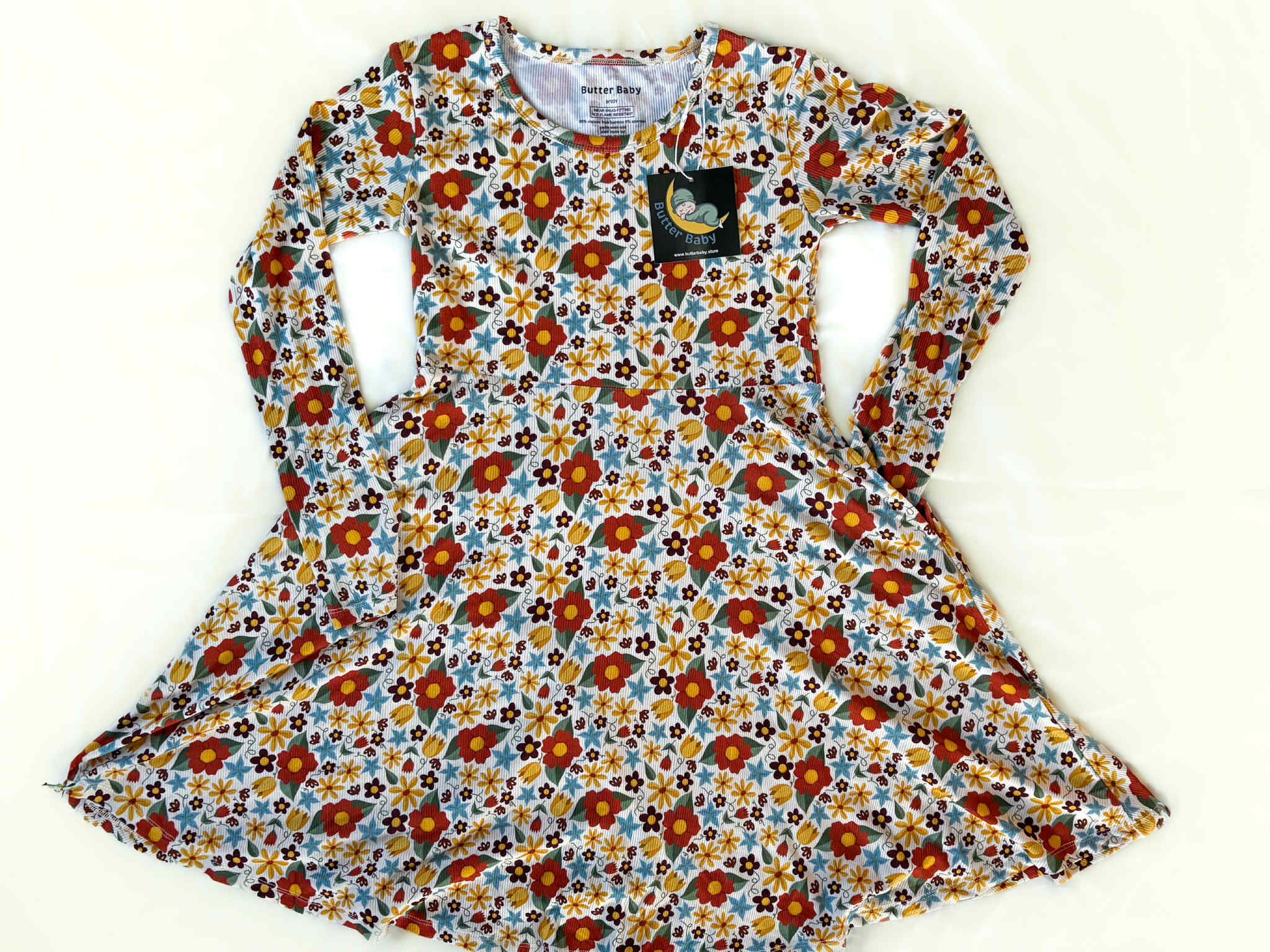 Harvest bloom dress and ribbed leggings bundle