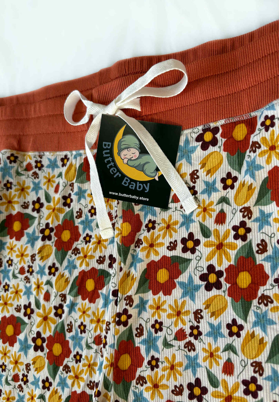 Harvest Blooms Ribbed Women's Joggers