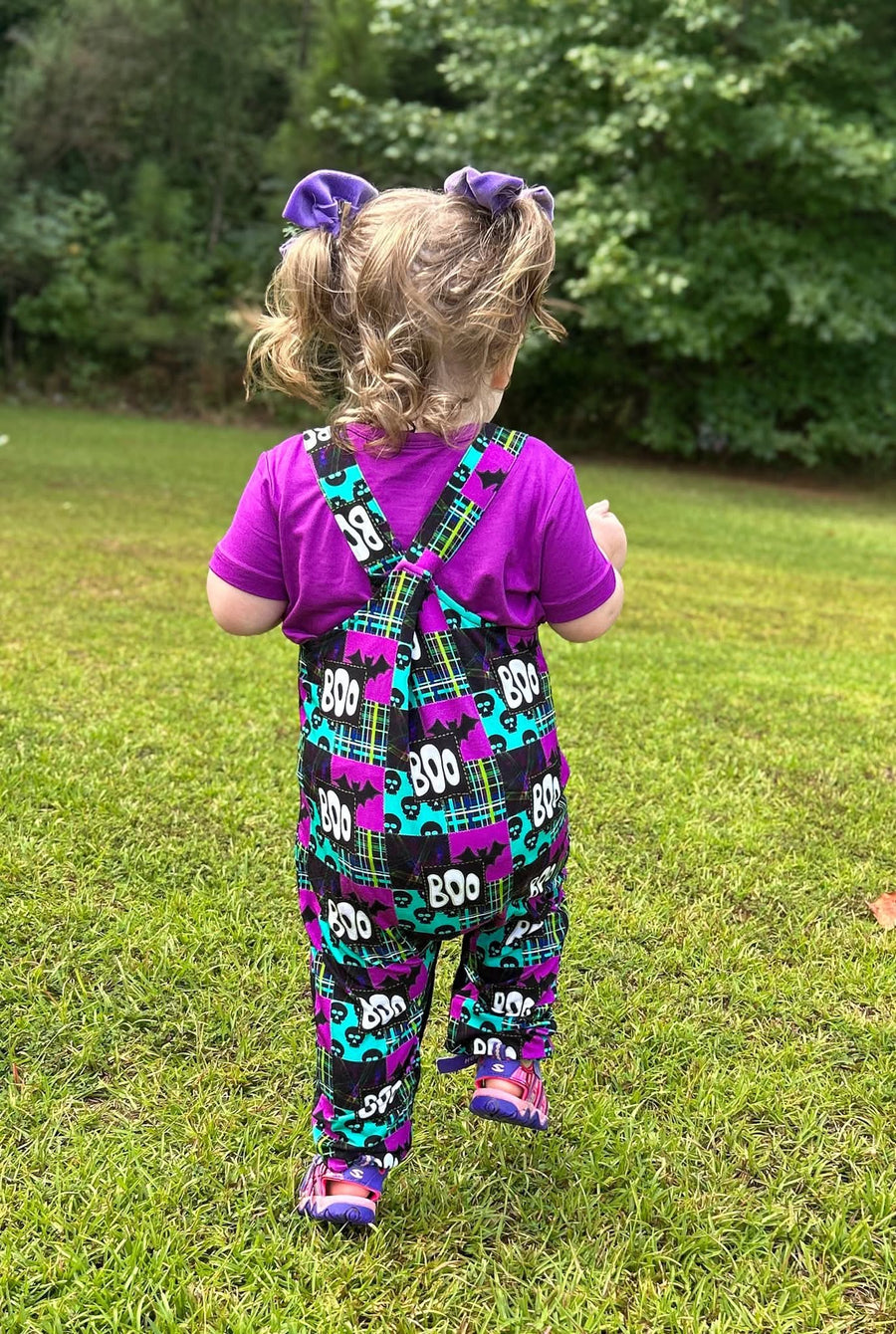 Boo Crew Patchwork Overalls