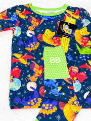 Dino-snores (green) Short Sleeve 2pc Set