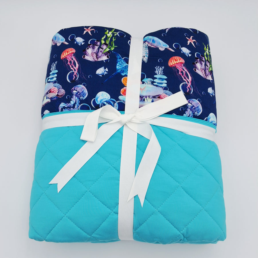 60x60 Ocean Commotion Quilted Blanket